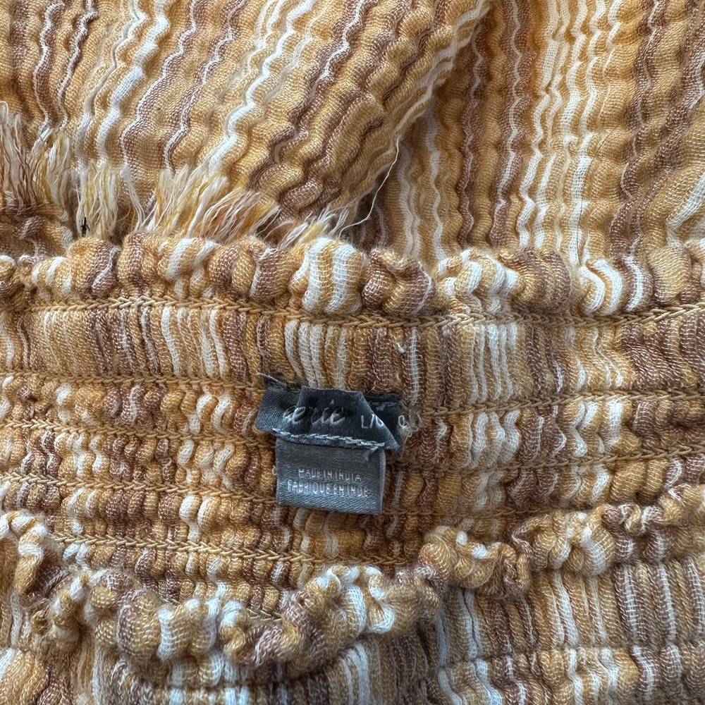 Aerie Muslin Cotton Tan & Brown Neutral Tiered Fringe Mini Skirt Size Large - Picture 12 of 13